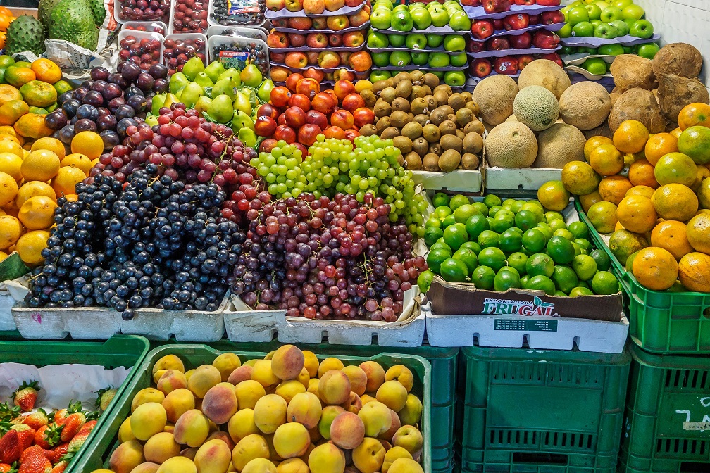 Variety of fruit at market