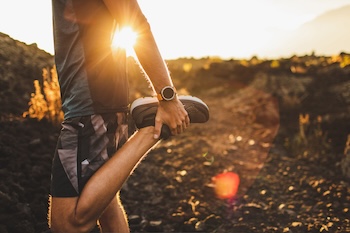 Man stretching before exercise